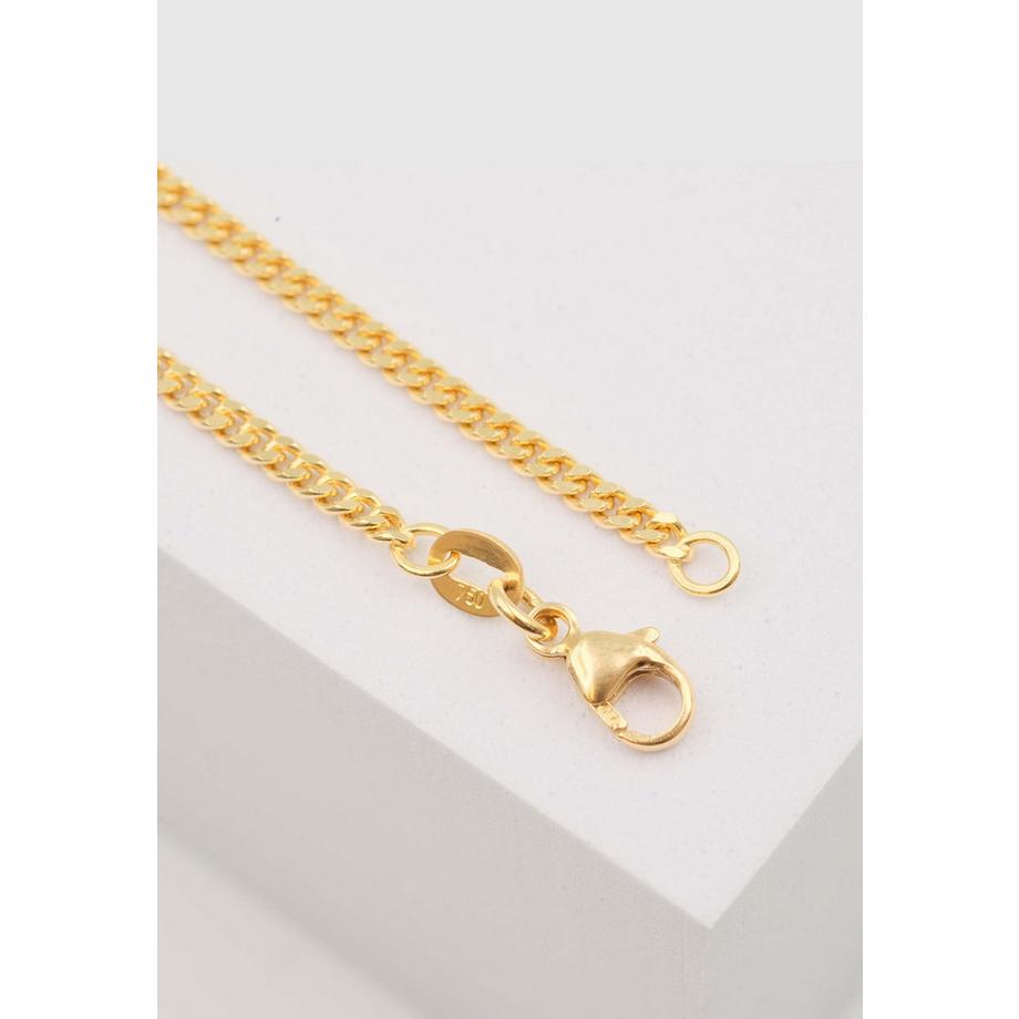 Collier gourmette or jaune 750, 2.4mm, 55cm