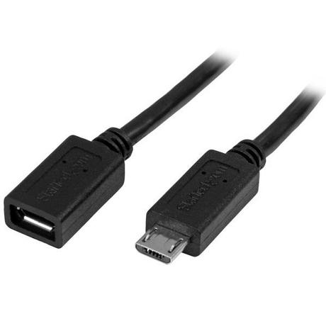 STARTECH.COM  Câble d'extension Micro USB de 50 cm - M/F - Noir 