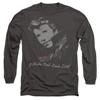 Happy Days Cool Stampa Grafica T-Shirt Maniche Lunghe  