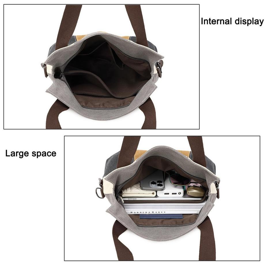 Only-bags.store Sac à Bandoulière Décontracté en Toile  