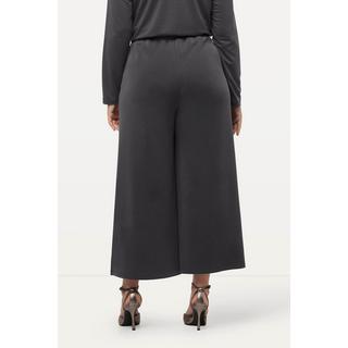 Ulla Popken  Pantalon en molleton de modal mélangé, jambe large et taille élastique 