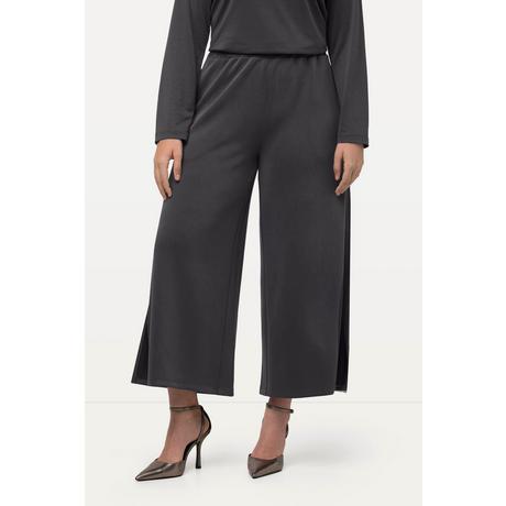 Ulla Popken  Pantalon en molleton de modal mélangé, jambe large et taille élastique 