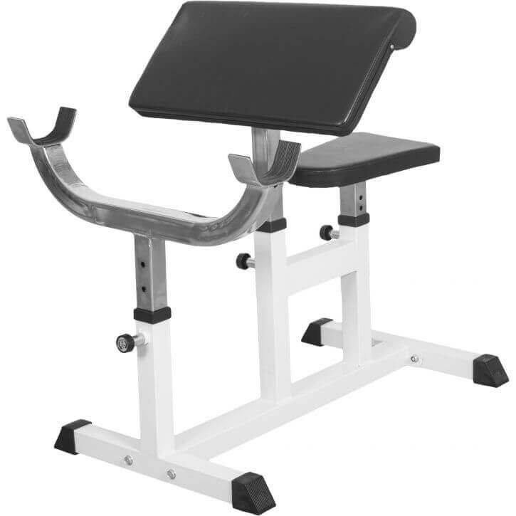 Gorilla Sports  BANC DE MUSCULATION CURL | MUSCULATION | BLANC 