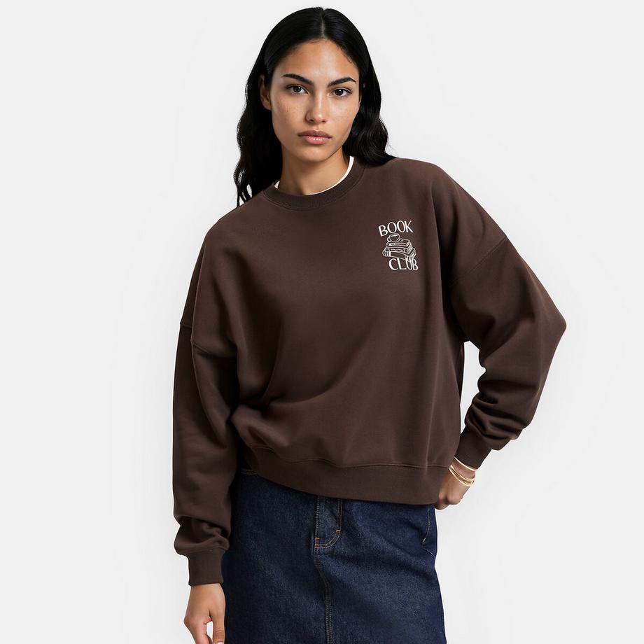 Sweat en coton avec infographie poitrine