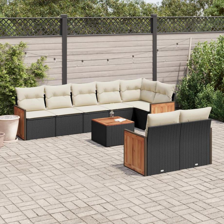 VidaXL Ensemble de canapés de jardin rotin synthétique  