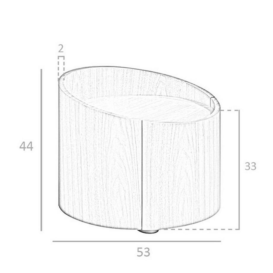 ANGEL CERDA Comodino in noce e acciaio nero  