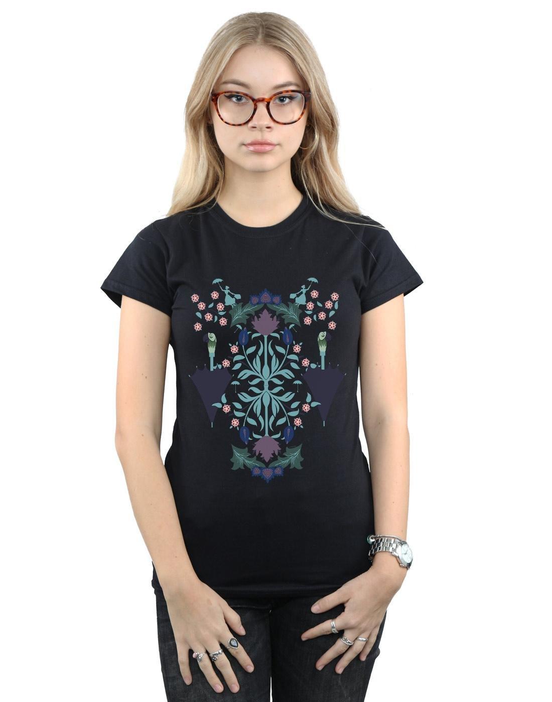 Disney  Tshirt MARY POPPINS FLORAL COLLAGE 