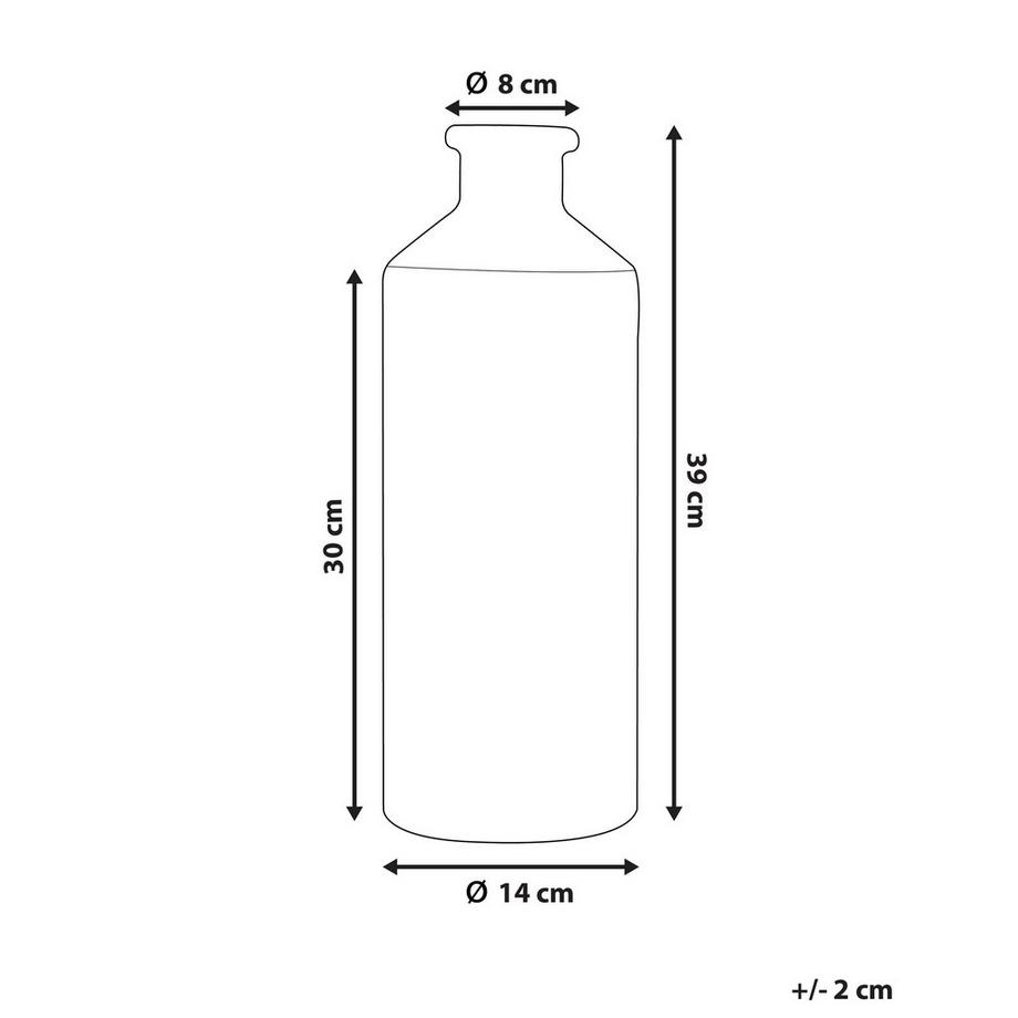 Beliani Vase décoratif en Grès Glamour ARSIN  