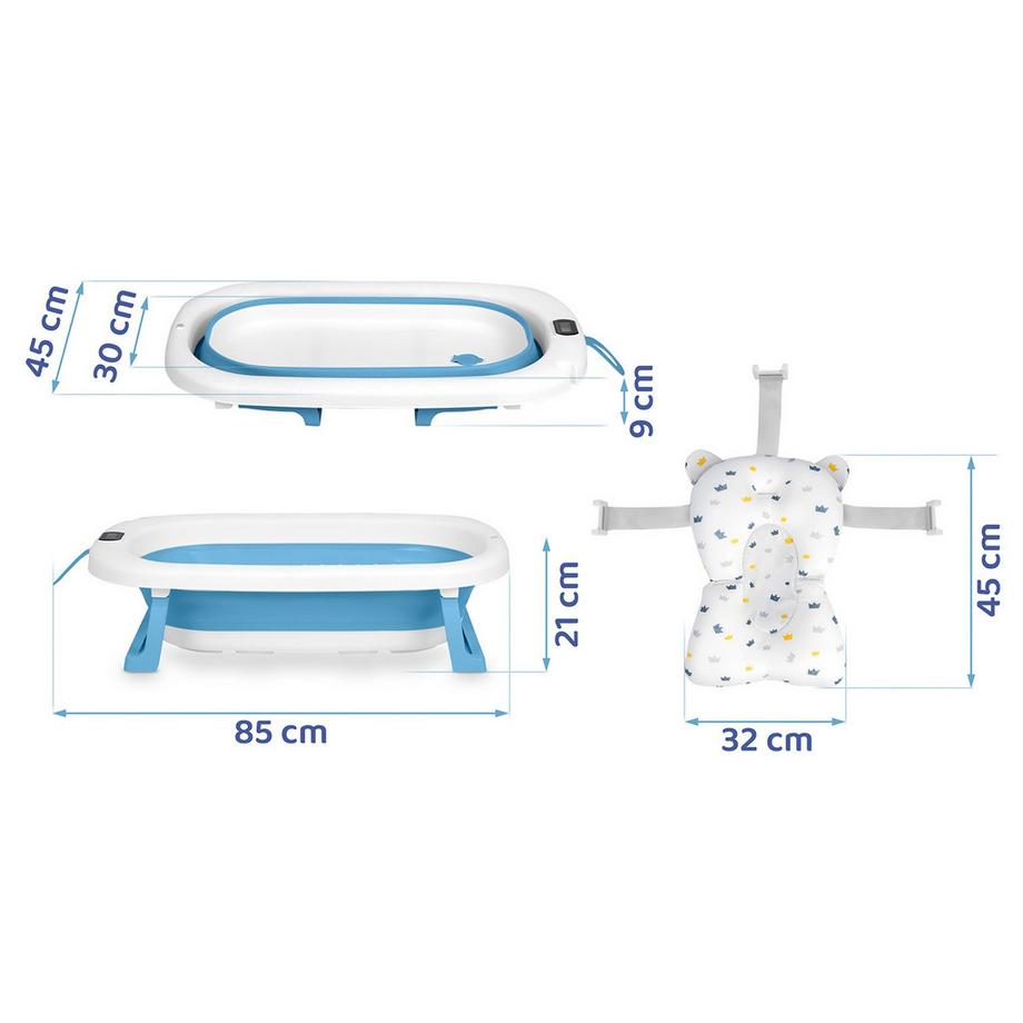 B2X  Baignoire pour enfants, nourrissons avec thermomètre et insert RK-287 