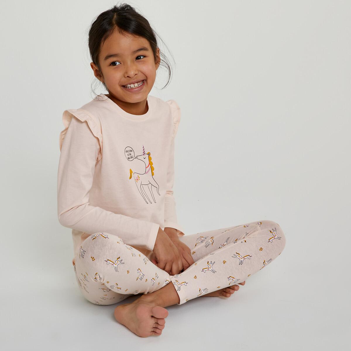 La Redoute Collections  Pyjama mit Einhorn und Volants 