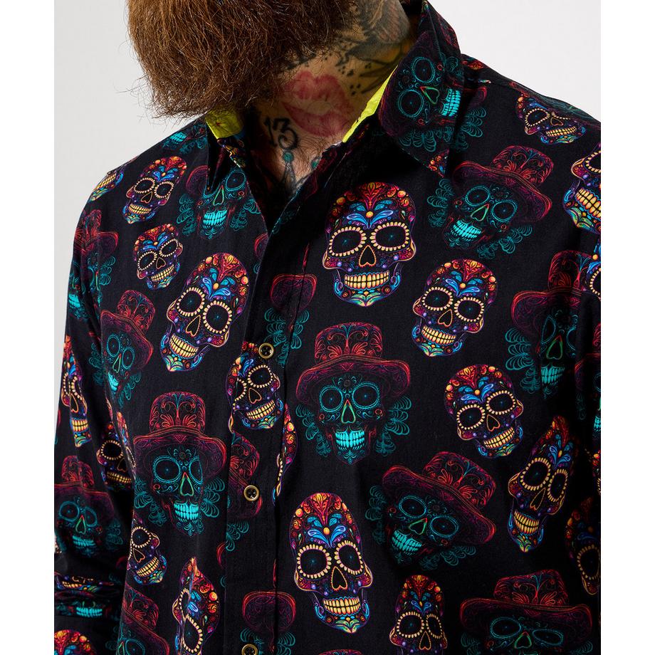 Joe Browns Chemise à imprimé crânes néon  