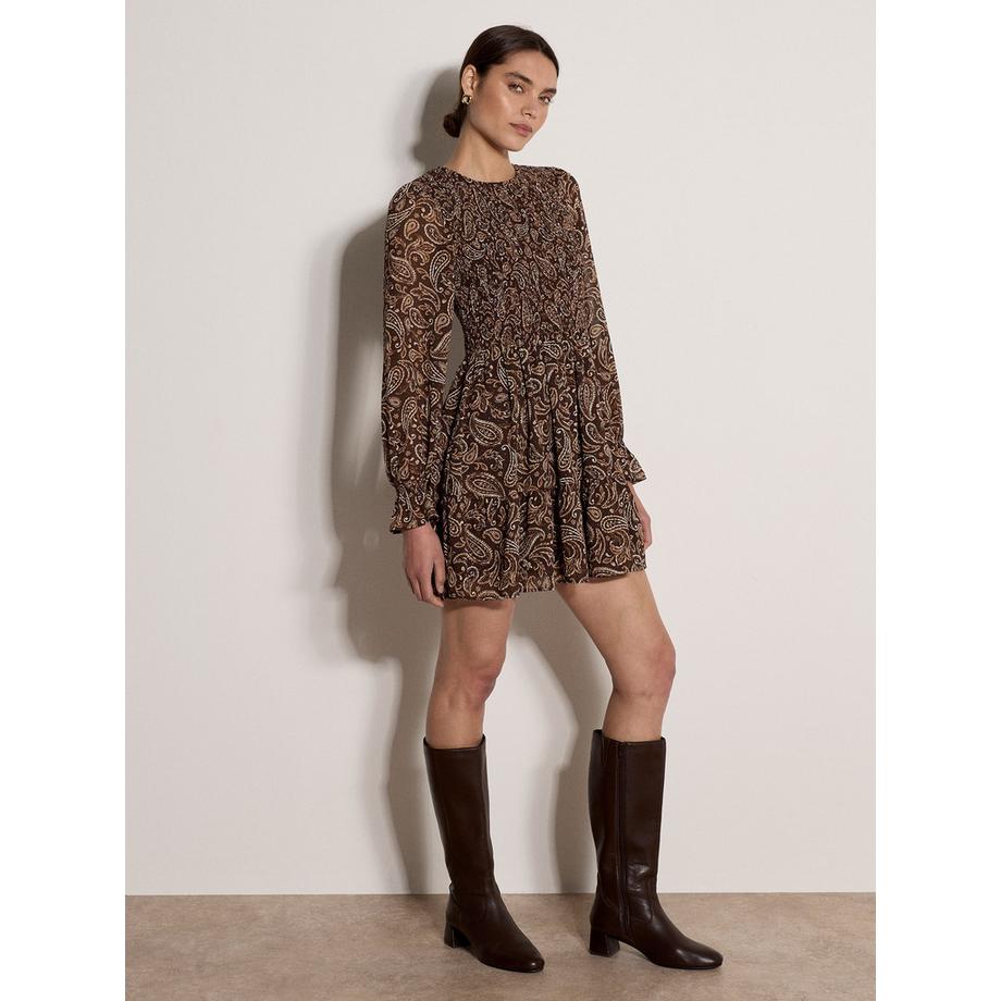 APRICOT Mini-robe en mousseline à motif cachemire  