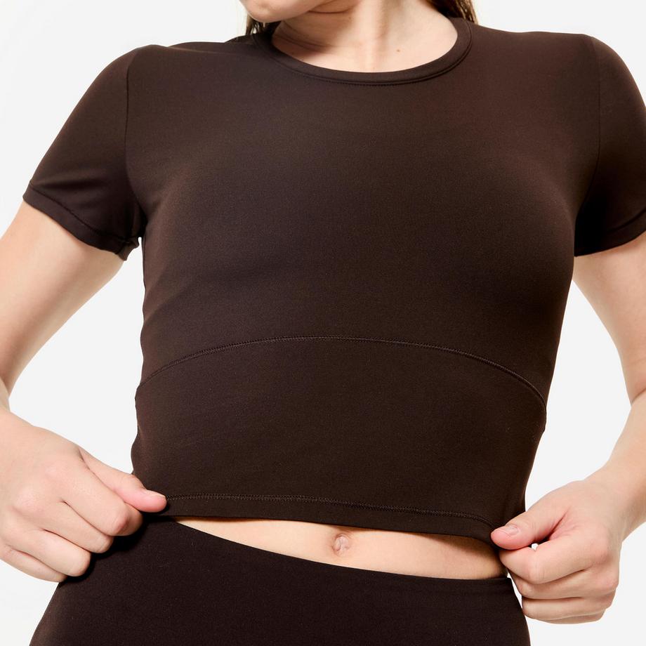 DOMYOS  T-Shirt Yoga Pilates dehnbar 