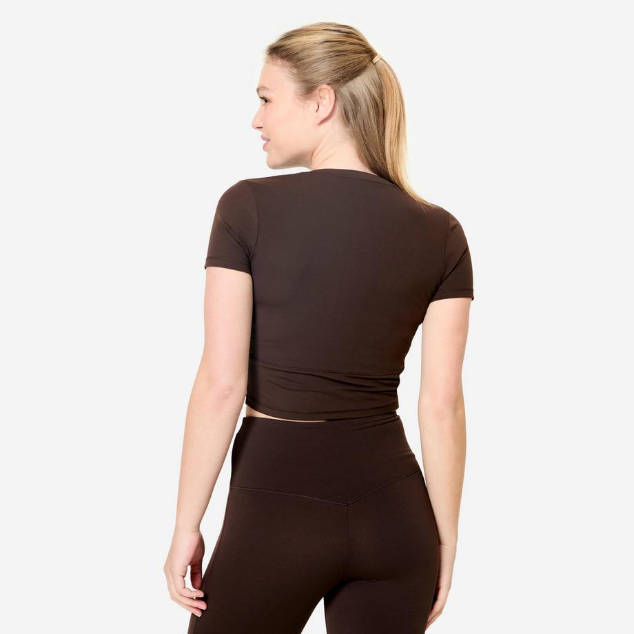 DOMYOS  T-Shirt Yoga Pilates dehnbar 