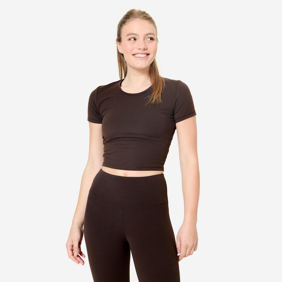 DOMYOS  T-Shirt Yoga Pilates dehnbar 