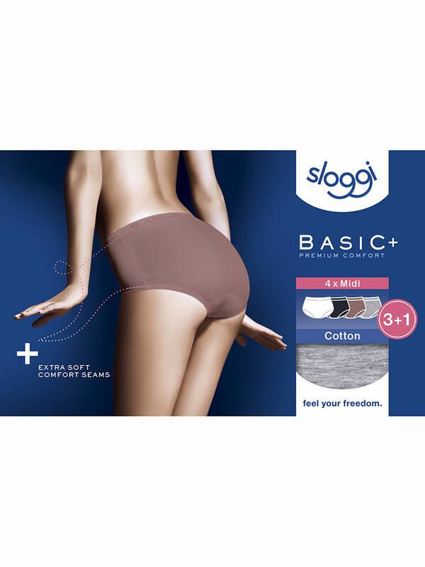 sloggi Basic+ Midi Slips Lot de 4  