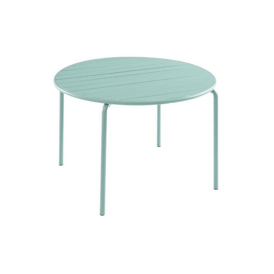 Vente-unique Garten Essgruppe Metall Tisch + 4 stapelbare Stühle MIRMANDE  