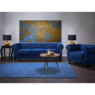 Beliani Canapé 3 places en Velours Glamour CHESTERFIELD  