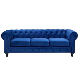 Beliani Canapé 3 places en Velours Glamour CHESTERFIELD  