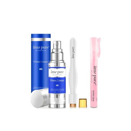 âme pure  CIT Pen BASIC KIT - Schnellwirkenden microneedling Behandlung: anti-aging WrinklEraser Gel + CIT Pen mit mikrofeinen Nadeln + Sanitizer Spray 