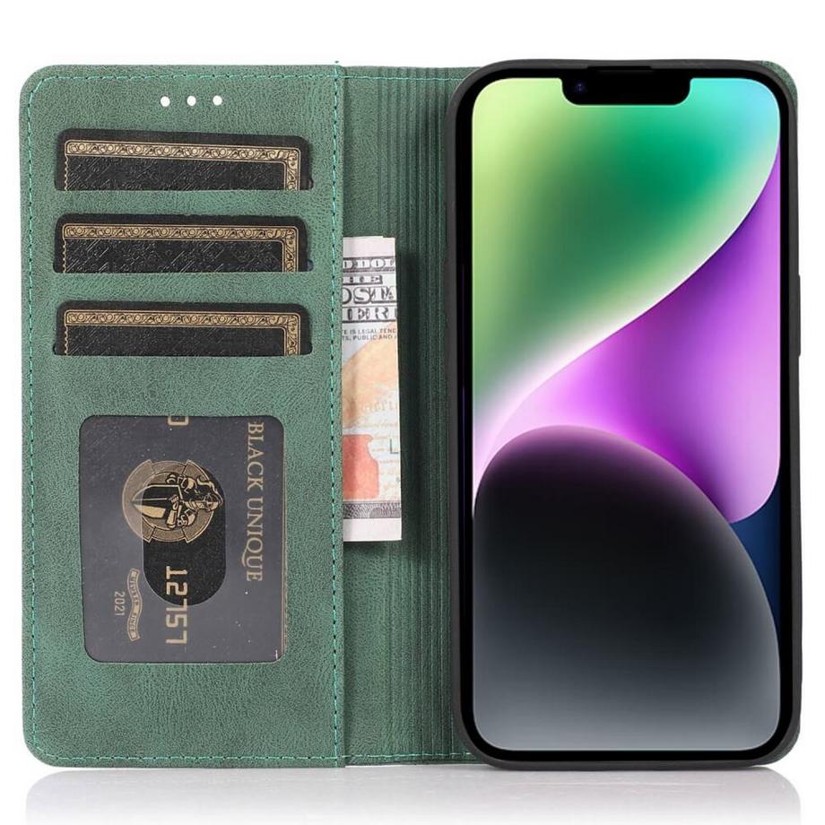 Cover-Discount  iPhone 15 - Vintage éTui Flip Case 