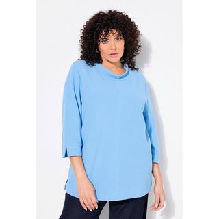 Ulla Popken  Sweatshirt, Querrippen, Stehkragen, 3/4-Arm 