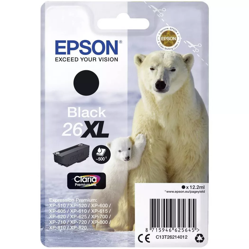 Tintenpatrone Epson 26XL T2621 schwarz