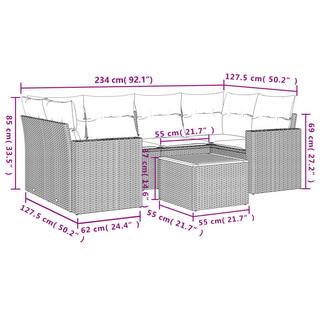 VidaXL Garten sofagarnitur poly-rattan  