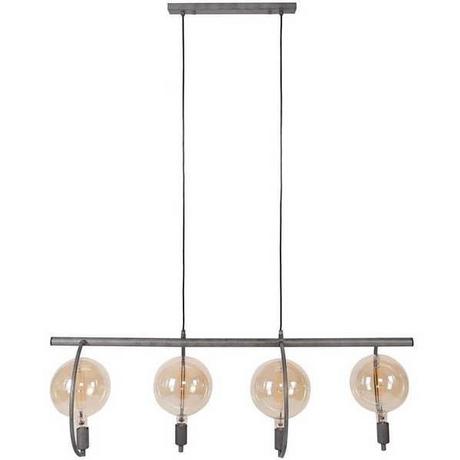 mutoni Lampada a sospensione Chop XL 4 luci finitura argento antico  