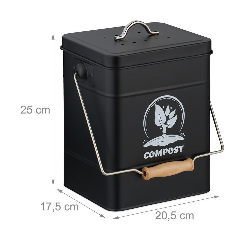 Northix Komposteimer mit Geruchsfilter  
