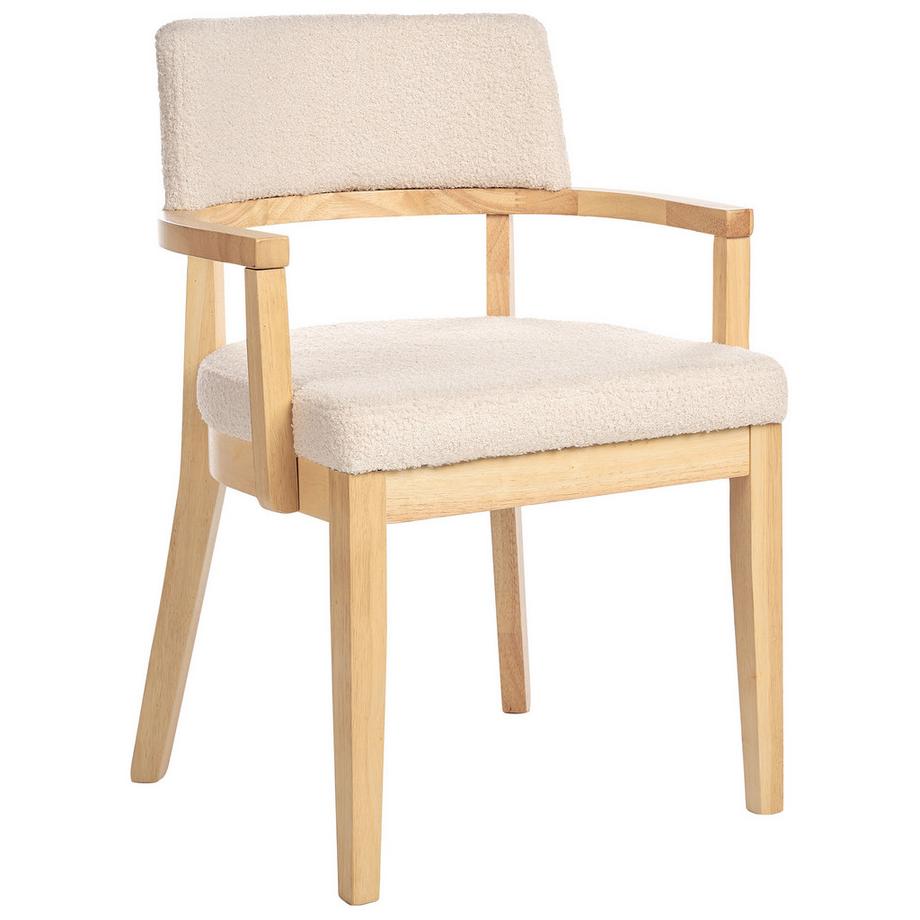 Beliani Esszimmerstuhl 2er Set aus Bouclé  DALBO  