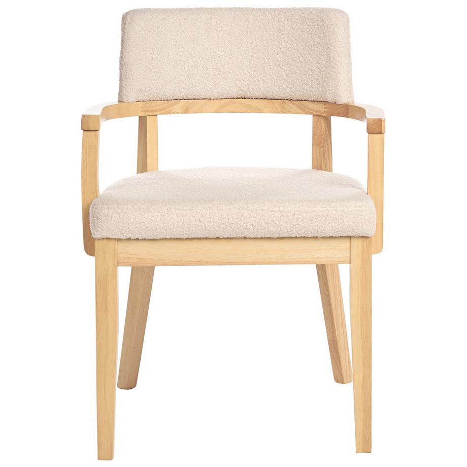 Beliani Esszimmerstuhl 2er Set aus Bouclé  DALBO  