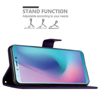 Cadorabo  Hülle für Samsung Galaxy A6s Blumen Design Magnetverschluss 