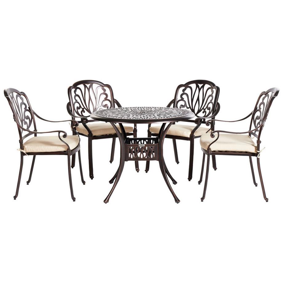 Gartentisch mit Stühlen aus Aluminium  ANCONA