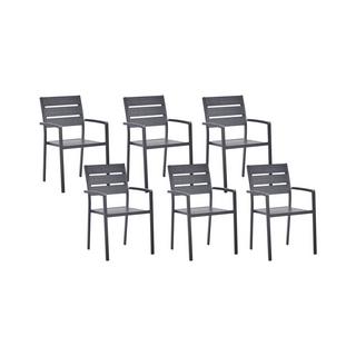 Beliani Lot de 6 chaises en Bois synthétique Industriel VERNIO  