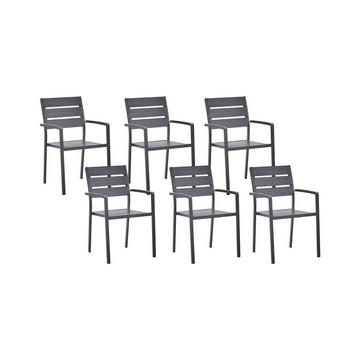Set mit 6 Stühlen aus Kunstholz Industriell VERNIO