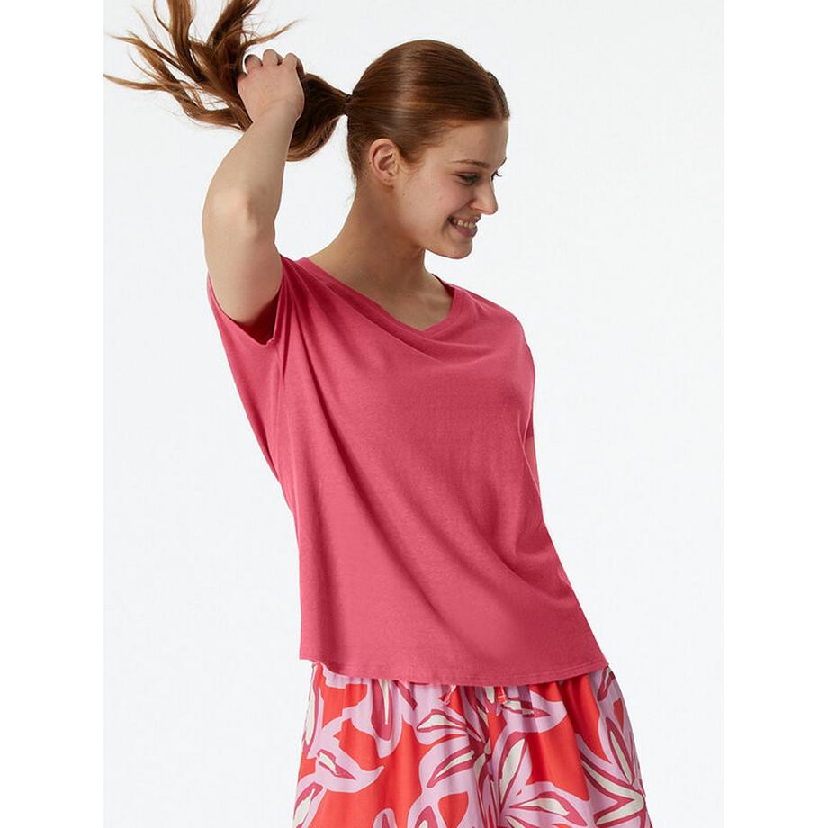 Schiesser Mix & Relax T-shirt Manches Courtes Col V  