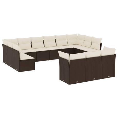 VidaXL set divano da giardino Polirattan  