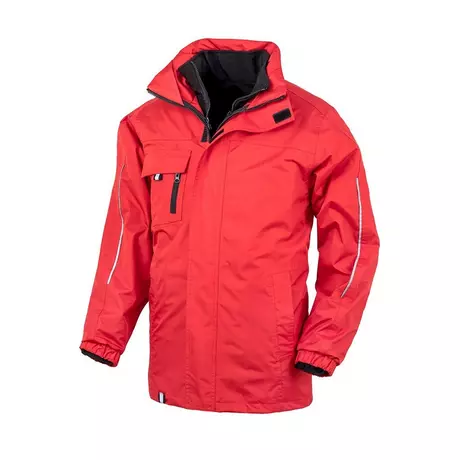Result Core Mens Printable 3In1 Transit Jacket  Rouge Bariolé
