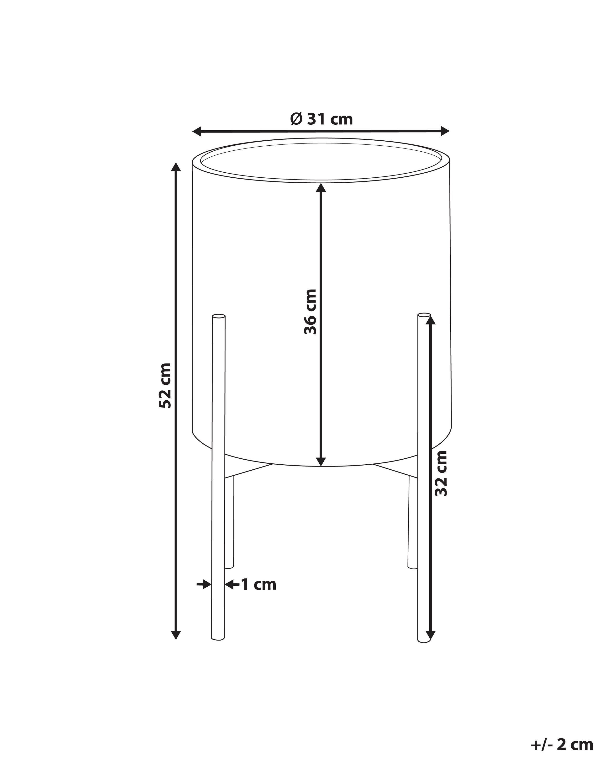 Beliani Cache-pot sur pied en Métal Moderne ALATUM  