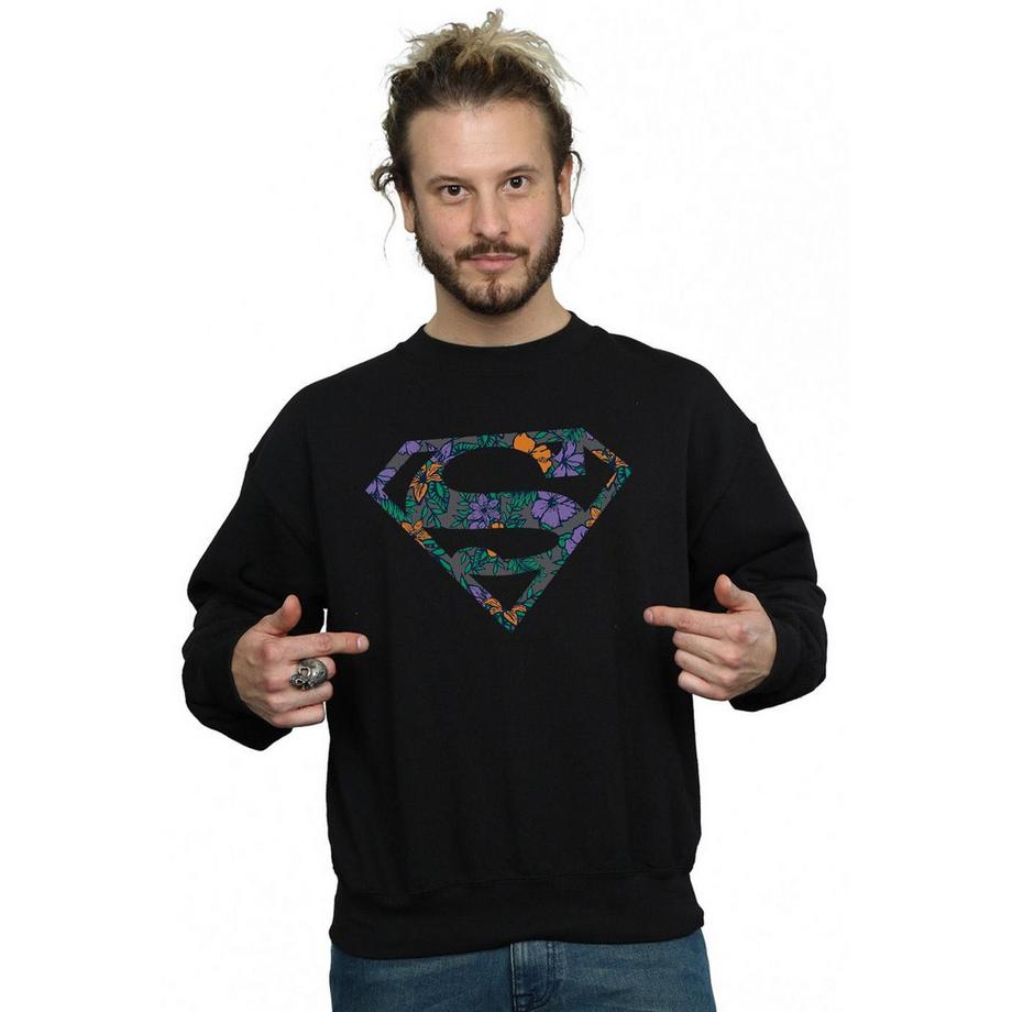 DC COMICS Superman Floral Logo Sweatshirt  