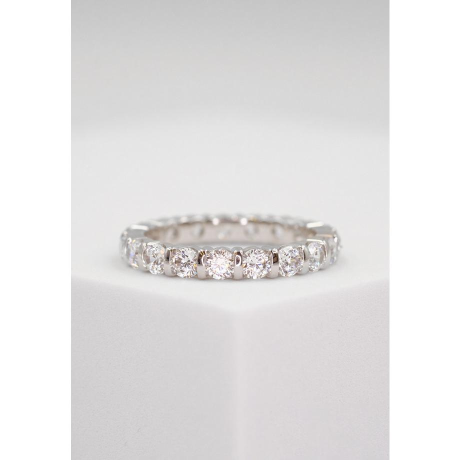 MUAU Schmuck  Memoire Ring Weissgold 750 Zirkonia 