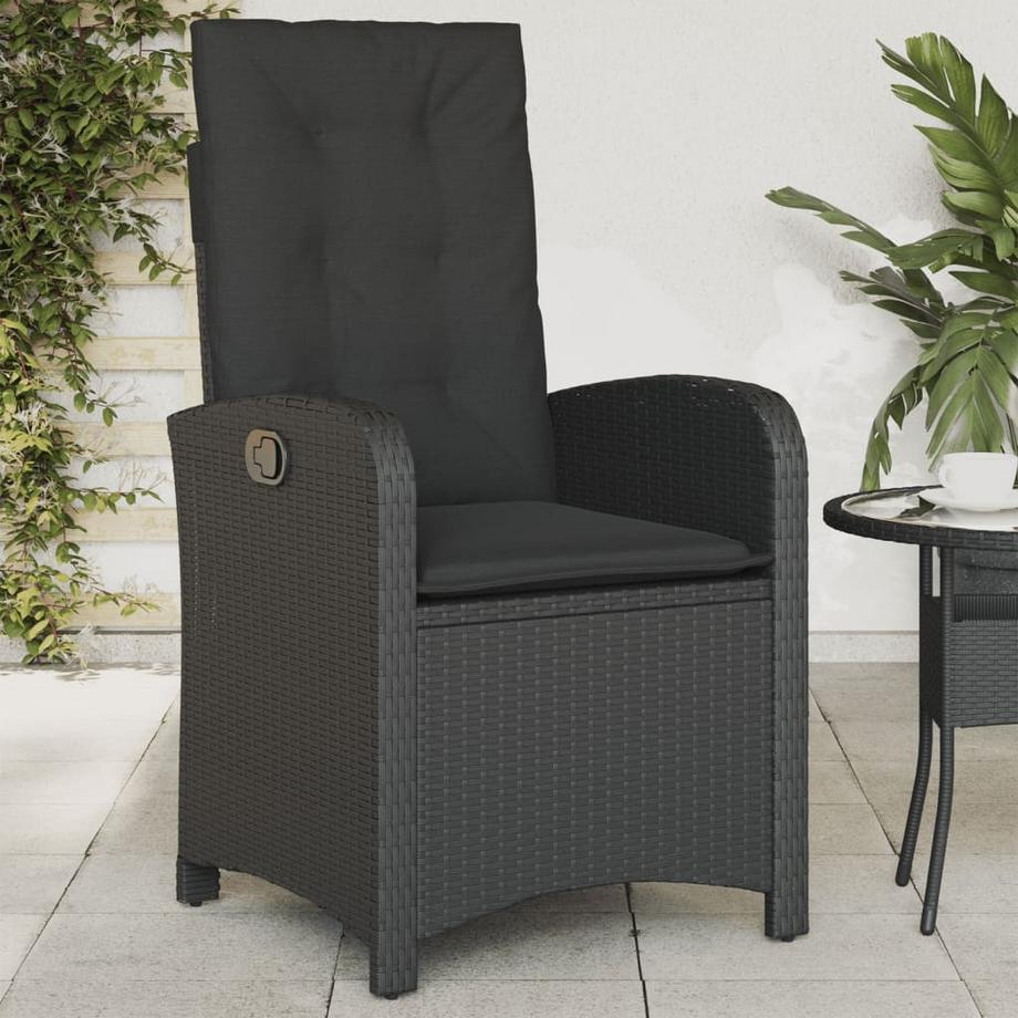 VidaXL Chaise de jardin inclinable rotin synthétique  