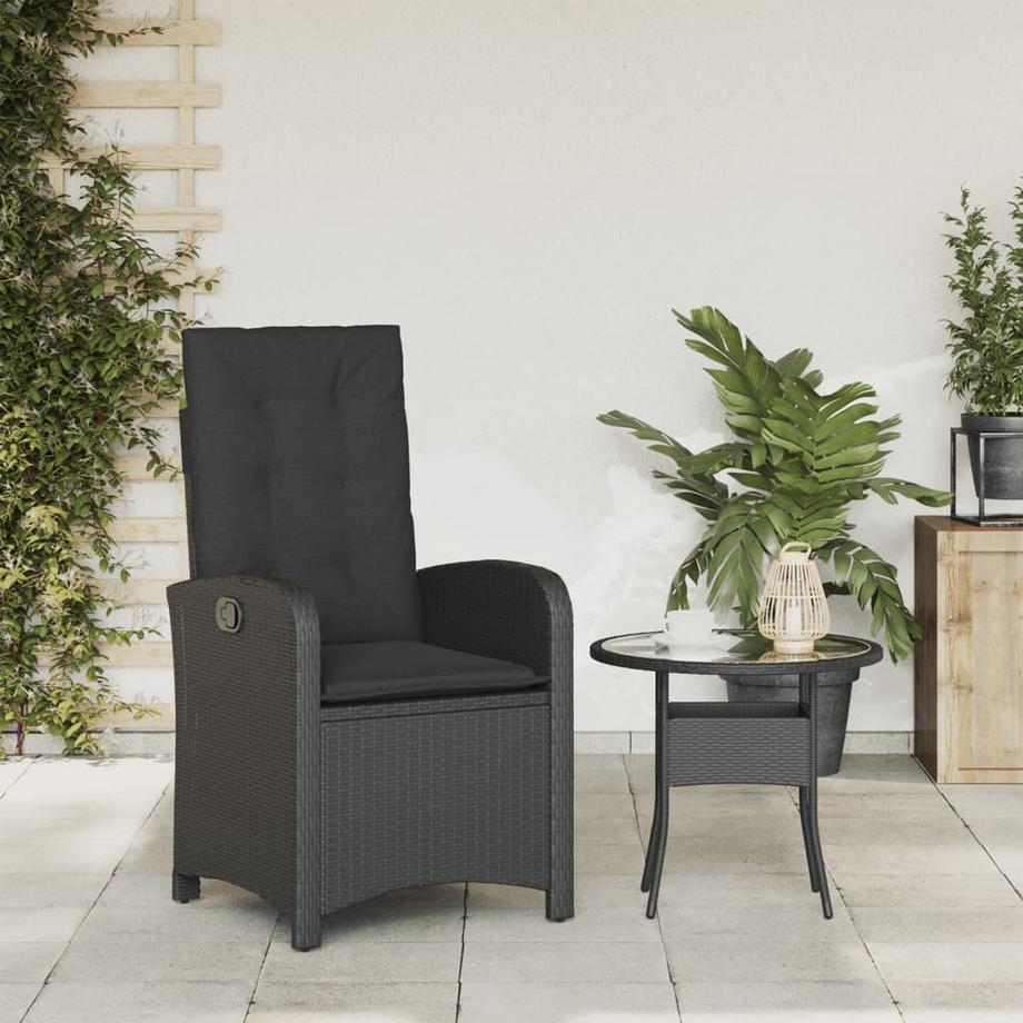 VidaXL Chaise de jardin inclinable rotin synthétique  