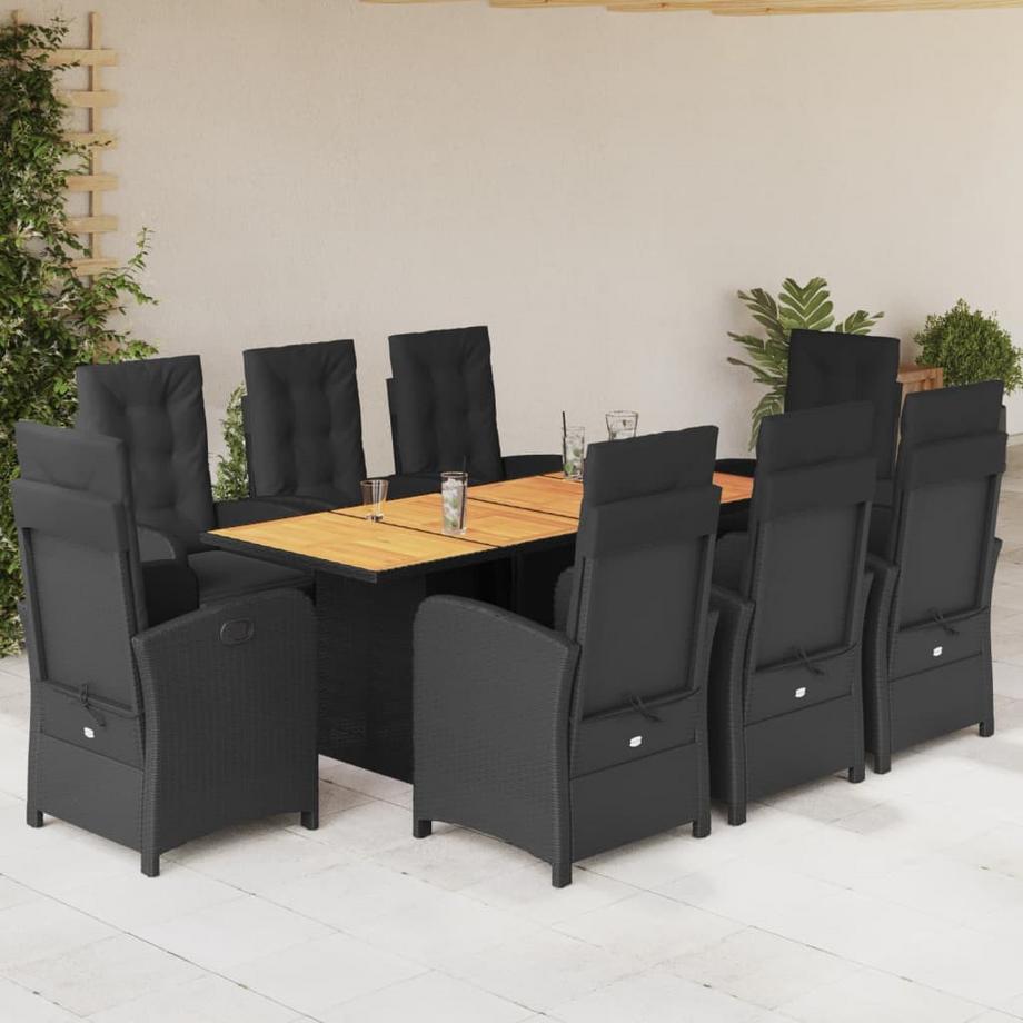 VidaXL Ensemble de salle à manger de jardin rotin synthétique  