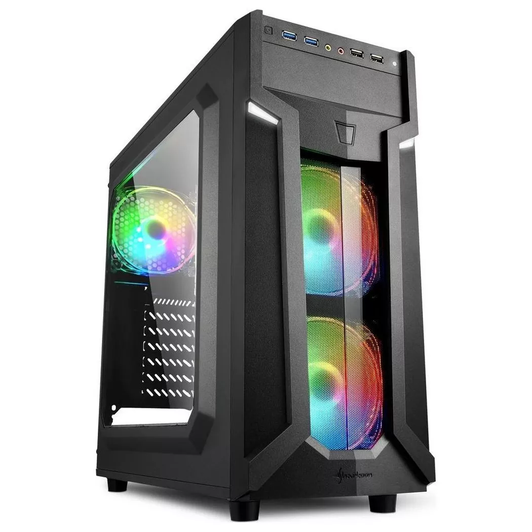 Sharkoon VG6-W RGB Midi-Tower PC-Gehäuse Schwarz