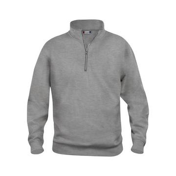 Basic Sweatshirt mit halbem Reißverschluss