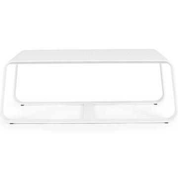 Tavolino da giardino Merrigan 105x62 bianco