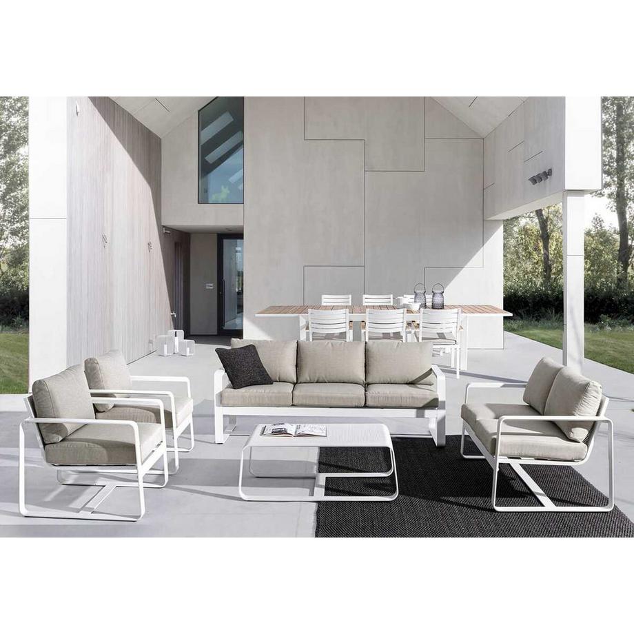 mutoni Garten Couchtisch Merrigan 105x62 weiss  