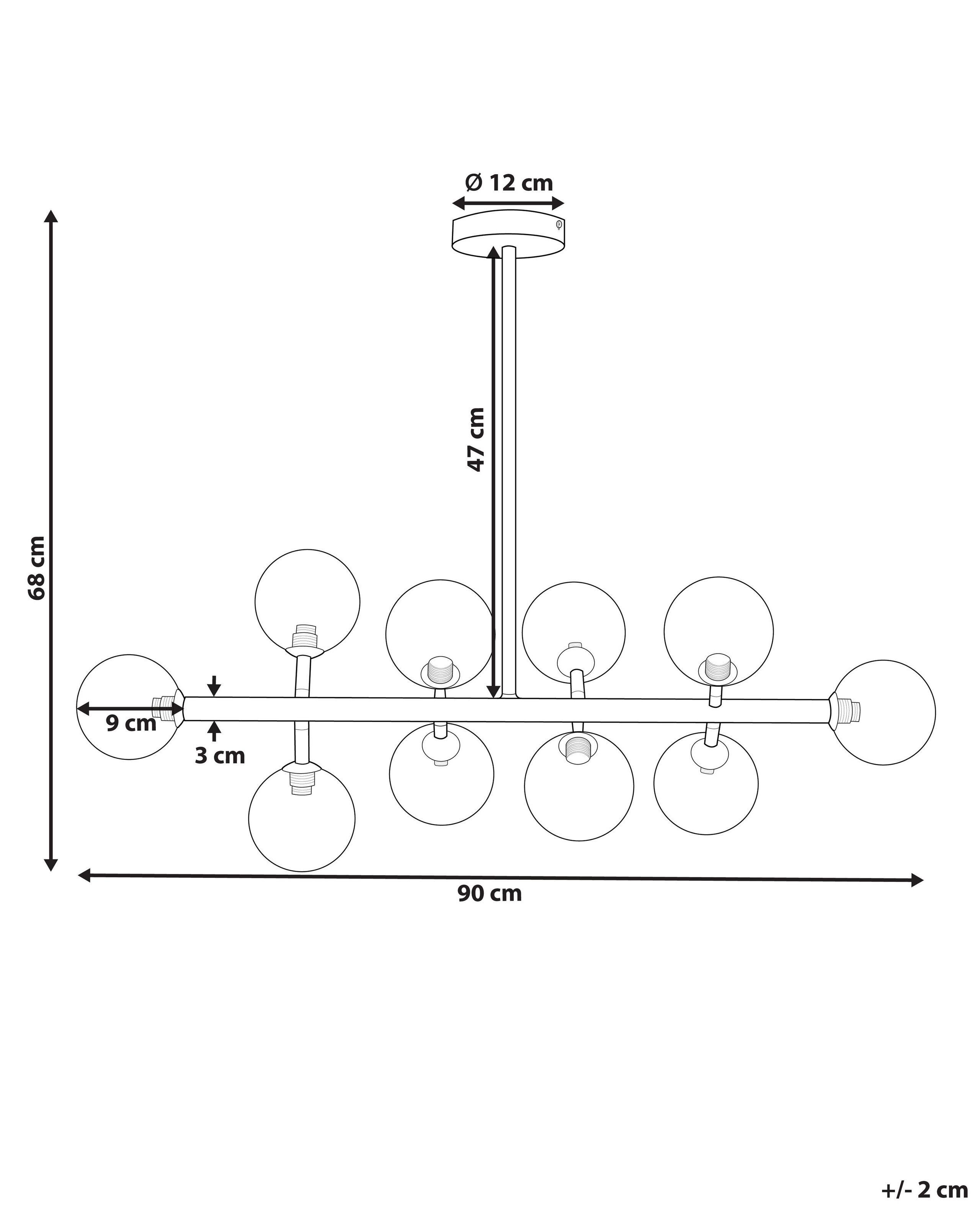 Beliani Hängelampe aus Stahl Glamourös RAMIS  